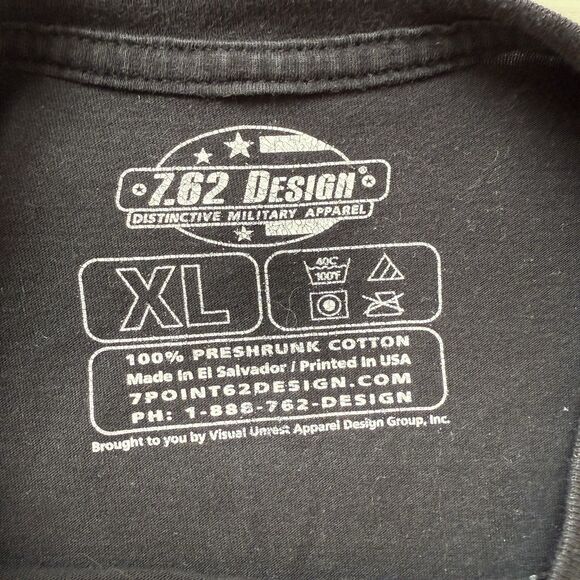 VTG 7.62 Design Black T-Shirt XL Happiness is a Mushroom Cloud War Shirt Bomb - Picture 6 of 11